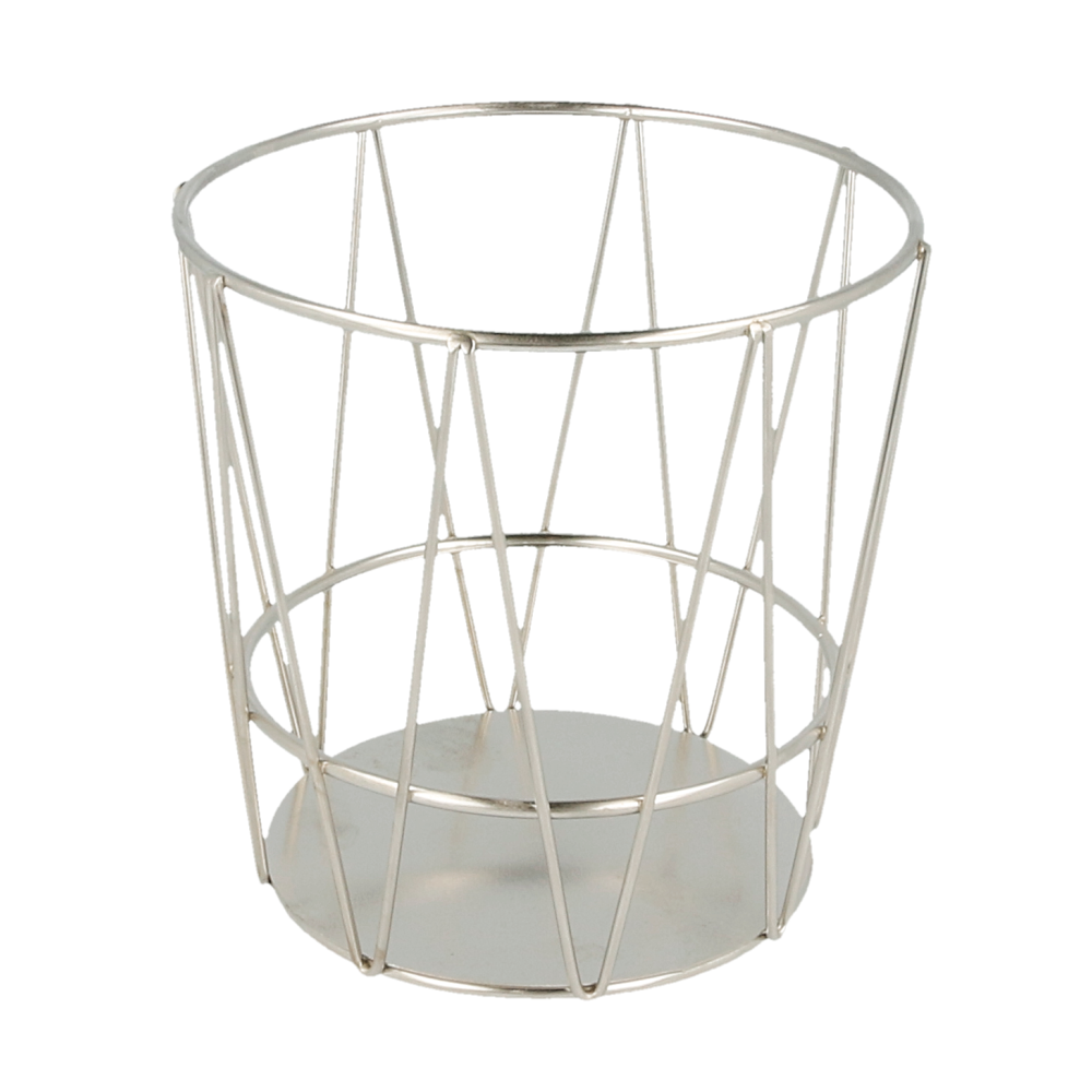 [216.28] BASKET GRISINES 'ARTINOX' Ø 11,5x11,5 CM PLATEADO INOX (24 UNID.)