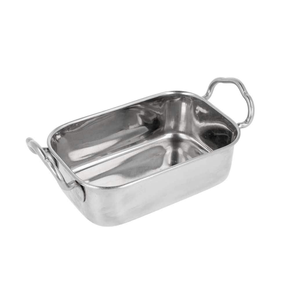MINI CUBETAS CON ASAS 'ARTINOX' 14,5x9,5x4,5 CM PLATEADO INOX (6 UNID.)