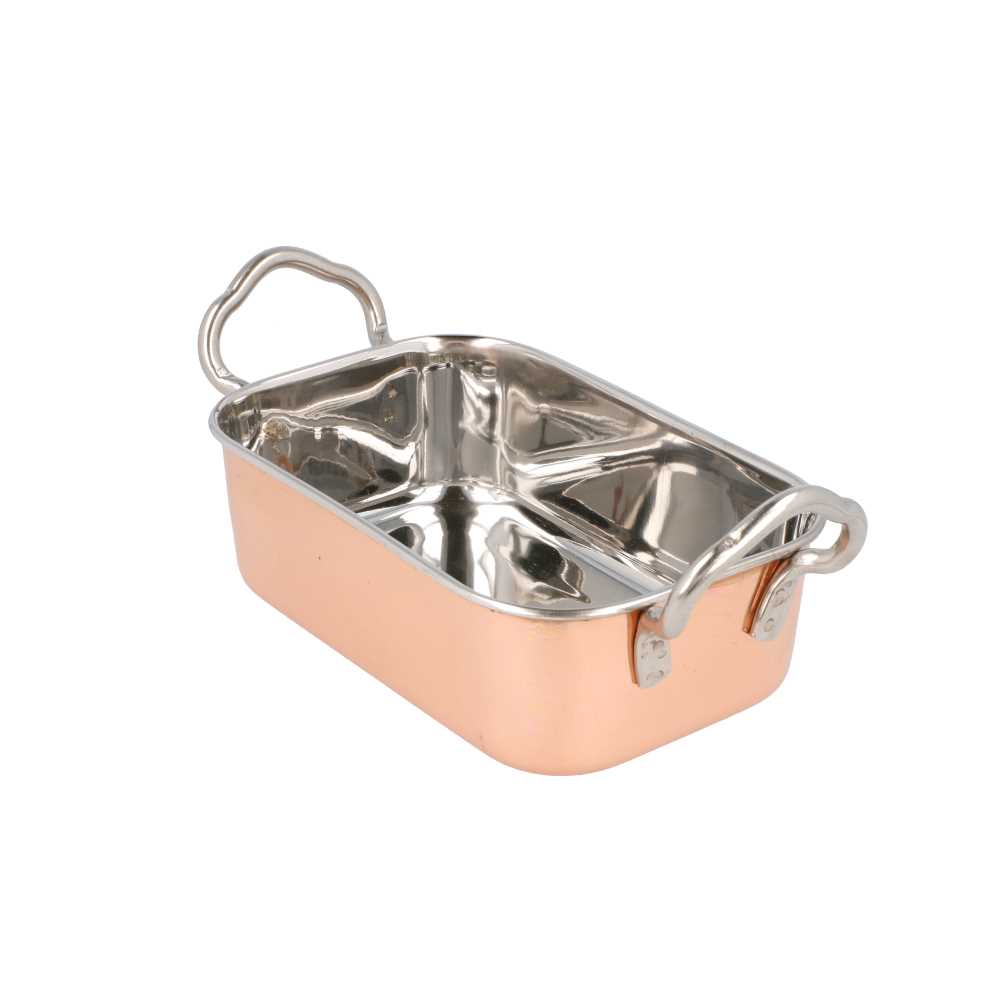 [198.90] MINI CUBETAS CON ASAS 'ARTINOX' 14,5x9,5x4,5 CM COBRE INOX (6 UNID.)
