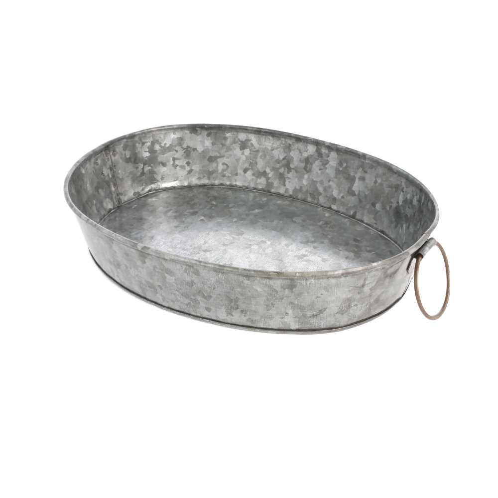 Bandeja Oval 25,5X20,5X5 Cm Galvanizado Acero (1 Unid.)