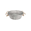 BANDEJA REDONDA ASAS CUERDA Ø 35,5x11 CM GALVANIZADO ACERO (1 UNID.)