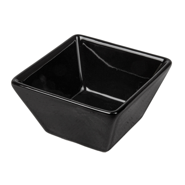 [264.62] RAMEQUINES 'WAKI GLASS' 60 ML 6,4x6,4x3,5 CM NEGRO PORCELANA (12 UNID.)