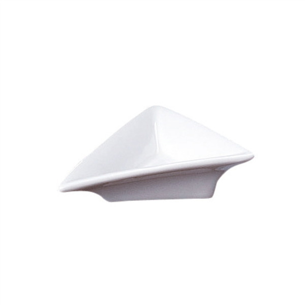 [164.04] Recipientes Triangulares 7,5X7,5X2,4 Cm Blanco Porcelana (12 Unid.)