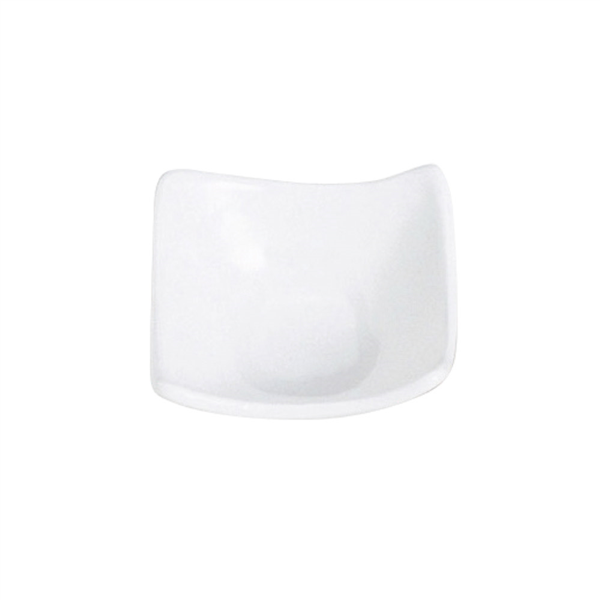 [164.01] PLATILLOS CUADRADOS 7,6x7,6x3,4 CM BLANCO PORCELANA (12 UNID.)