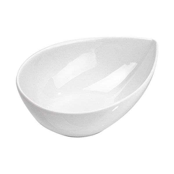 MINI RECIPIENTES "LÁGRIMA" Ø 10x7,2x4,1 CM BLANCO PORCELANA (12 UNID.)