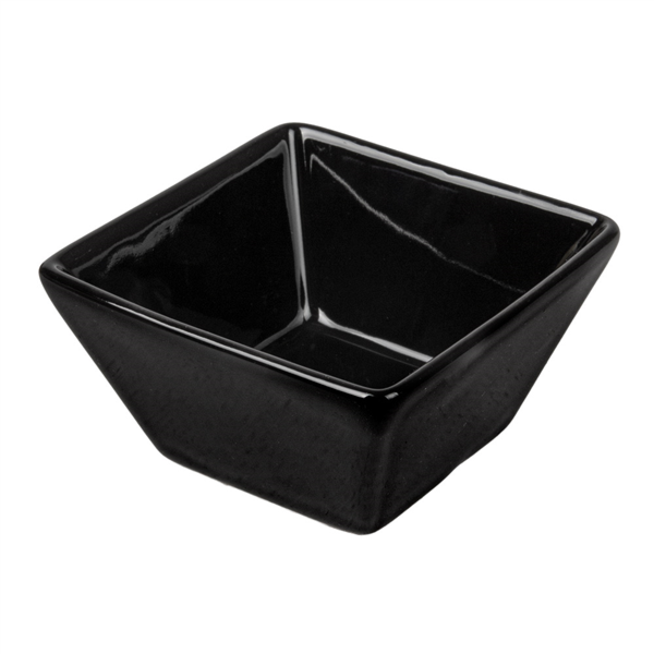 [264.63] RAMEQUINES 'WAKI GLASS' 90 ML 7,3x7,3x4,1 CM NEGRO PORCELANA (12 UNID.)