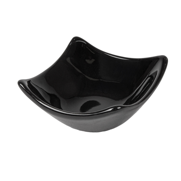 [264.58] PLATILLOS CUADRADOS 7,6x7,6x3,4 CM NEGRO PORCELANA (12 UNID.)