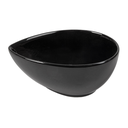 MINI RECIPIENTES "LÁGRIMA" Ø 10x7,2x4,1 CM NEGRO PORCELANA (12 UNID.)