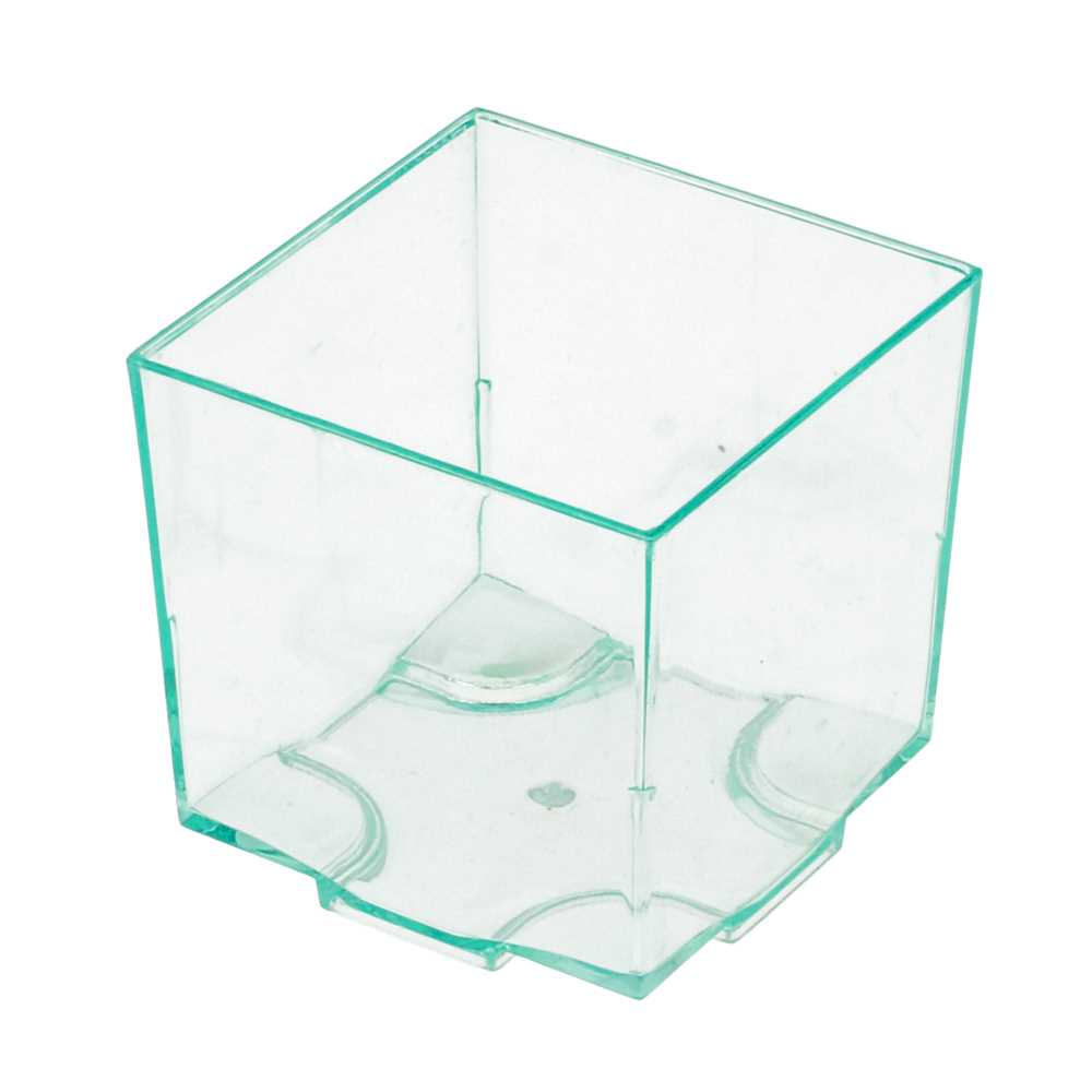 [128.48] Cubos Apilables Reutilizables Para Aperitivos 4,2X4,2X4,2 Cm Verde Agua Ps (200 Unid.)