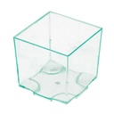 CUBOS APILABLES REUTILIZABLES PARA APERITIVOS 4,2x4,2x4,2 CM VERDE AGUA PS (200 UNID.)