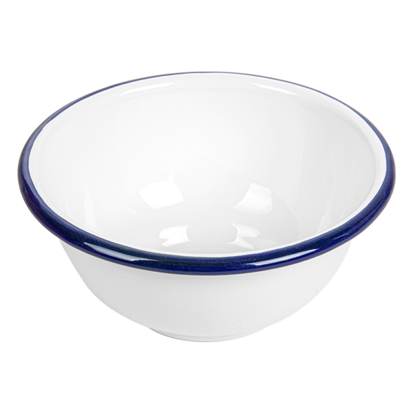 BOLES 'ENAMELWARE' 470 ML Ø 14x7 CM BLANCO HIERRO ESMALTADO (6 UNID.)