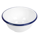 BOLES 'ENAMELWARE' 470 ML Ø 14x7 CM BLANCO HIERRO ESMALTADO (6 UNID.)