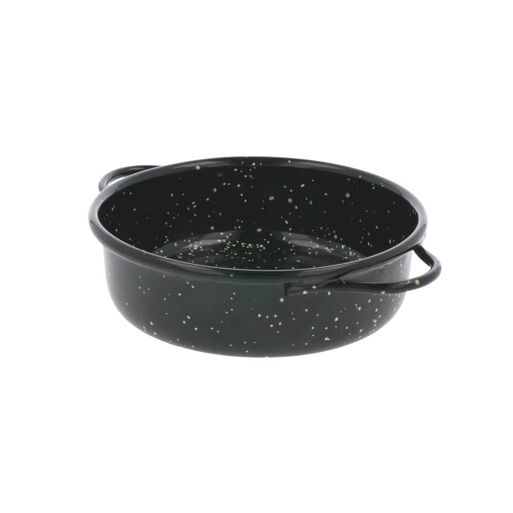 MINI CACEROLAS ESMALTADAS Ø13x4 CM NEGRO ACERO (6 UNID.)