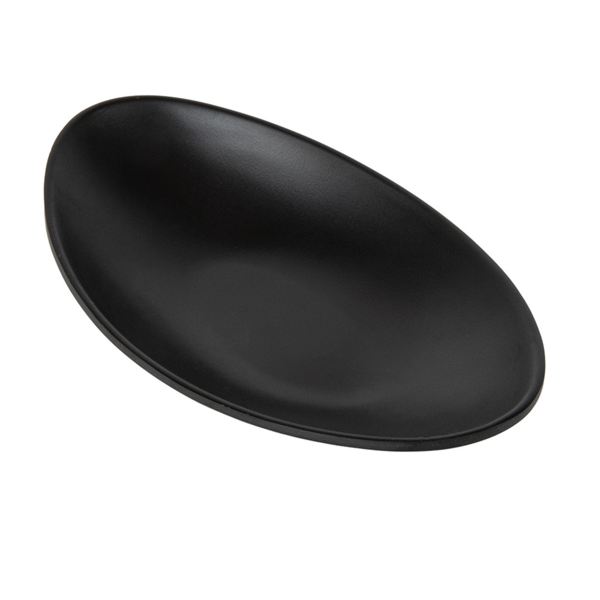 [262.25] BOLES OVALES 'ASAMI WARE' 18,2x10,1x3 CM NEGRO MELAMINA (6 UNID.)