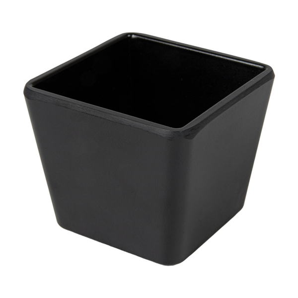 [262.27] VASOS CUADRADOS 'ASAMI WARE' 6,8x6,8x5,8 CM NEGRO MELAMINA (12 UNID.)
