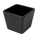 VASOS CUADRADOS 'ASAMI WARE' 6,8x6,8x5,8 CM NEGRO MELAMINA (12 UNID.)