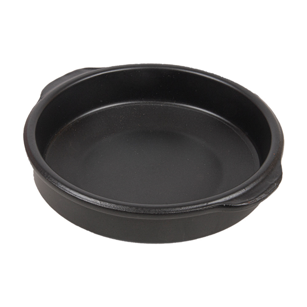 [233.84] CAZUELA CON ASAS 850 ML Ø20x5 CM NEGRO CERÁMICA (8 UNID.)