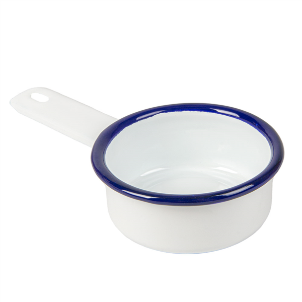MINI OLLAS 'ENAMELWARE' 100 ML 14,6x8x3 CM BLANCO HIERRO ESMALTADO (6 UNID.)
