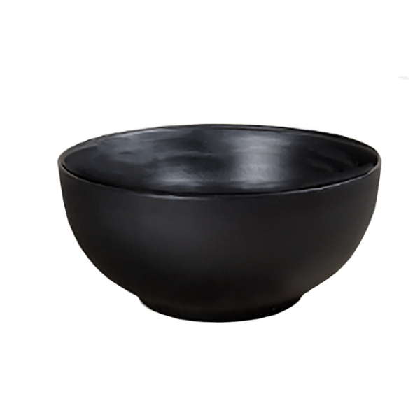 [262.11] BOLES 'ASAMI WARE' 300 ML Ø 11,5x4 CM NEGRO MELAMINA (12 UNID.)