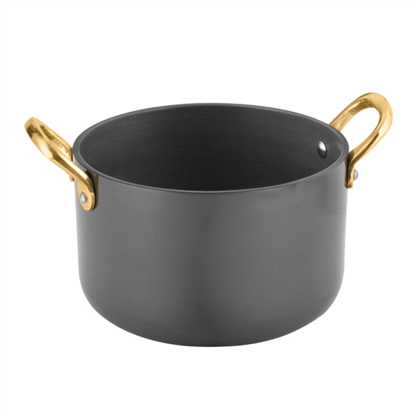 [261.97] Mini Olla 'Artinox' 600 Ml Ø 11X7 Cm Negro Inox + Aluminio (1 Unid.)