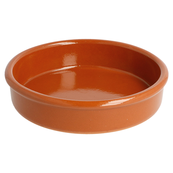 [133.03] RECIPIENTES DE LOZA PARA CREMA CATALANA 220 ML Ø 12x2,6 CM MARRÓN ROJIZO CERÁMICA (44 UNID.)