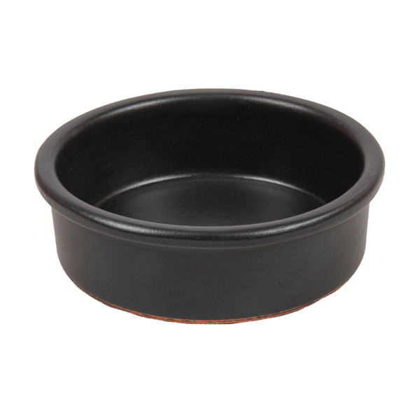 [233.81] RECIPIENTES DE LOZA PARA TAPAS 100 ML Ø8,95x2,9 CM NEGRO CERÁMICA (42 UNID.)