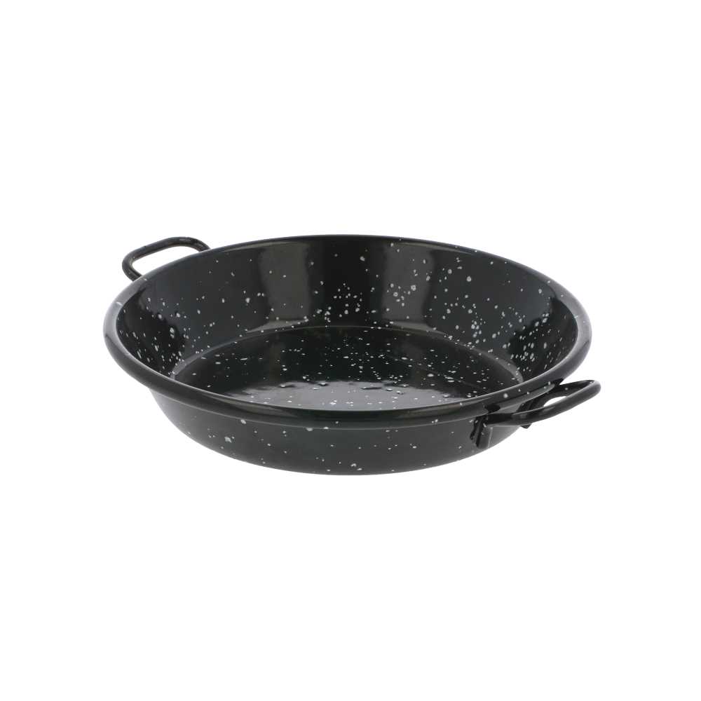 [232.54] MINI PAELLA VALENCIANA ESMALTADA 'ARTINOX' Ø12x2,4 CM NEGRO ACERO (10 UNID.)