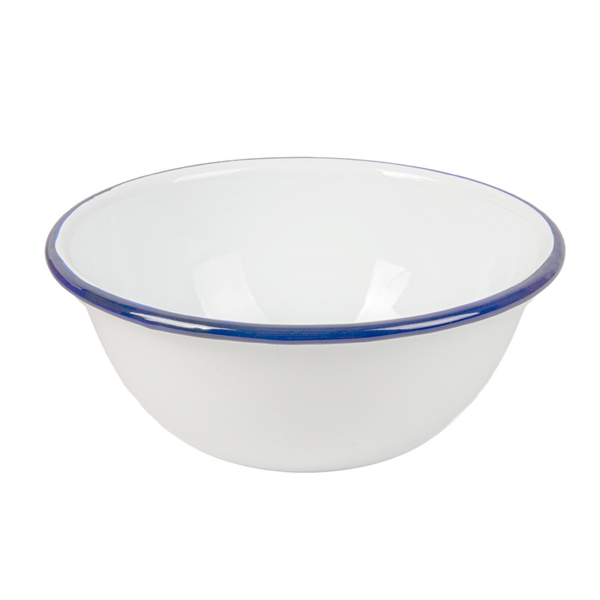 [264.82] Boles 'Enamelware' 1000 Ml Ø 18,5X7,5 Cm Blanco Hierro Esmaltado (6 Unid.)
