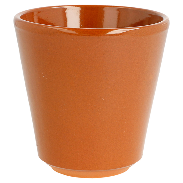 [164.55] VASOS DE LOZA 200 ML Ø 8,7x8,7 CM MARRÓN ROJIZO CERÁMICA (36 UNID.)