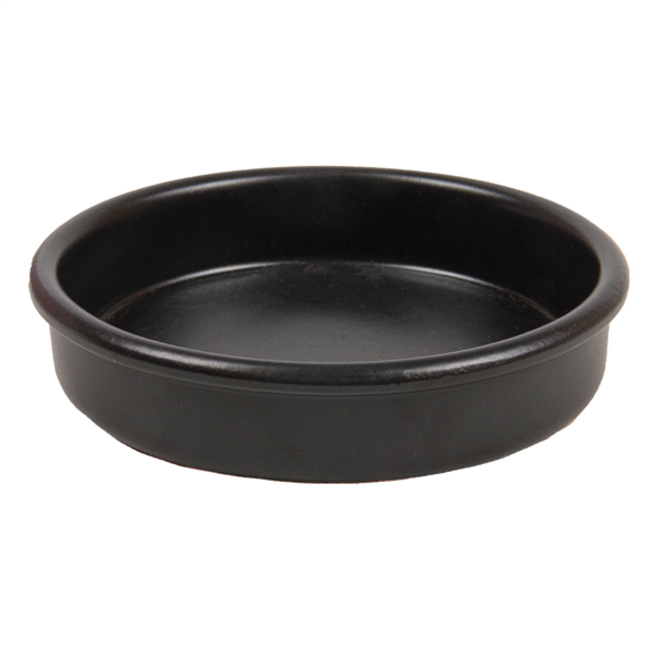 [233.82] Recipientes De Loza Para Crema Catalana 220 Ml Ø12X2,6 Cm Negro Cerámica (44 Unid.)