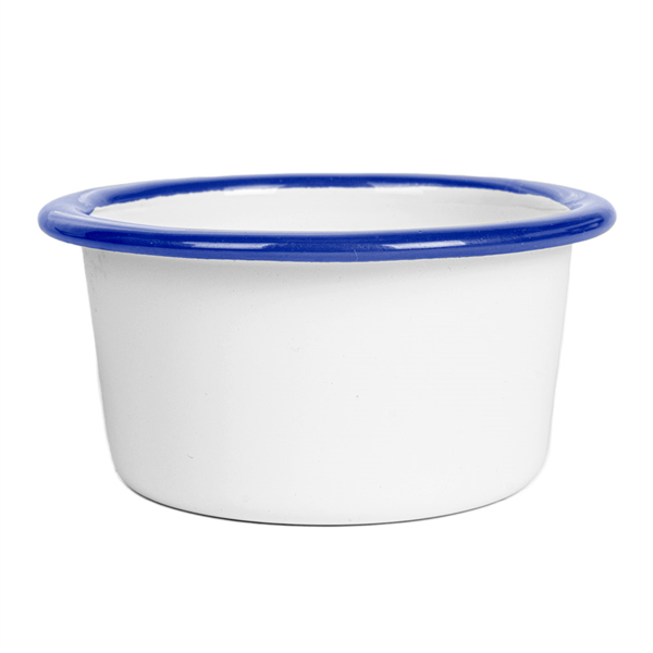 [261.35] RAMEQUINES 'ENAMELWARE' 120 ML Ø 9x3,5 CM BLANCO HIERRO ESMALTADO (12 UNID.)