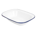 BOLES RECTANGULARES 'ENAMELWARE' 980 ML 26x19x5,5 CM BLANCO HIERRO ESMALTADO (6 UNID.)