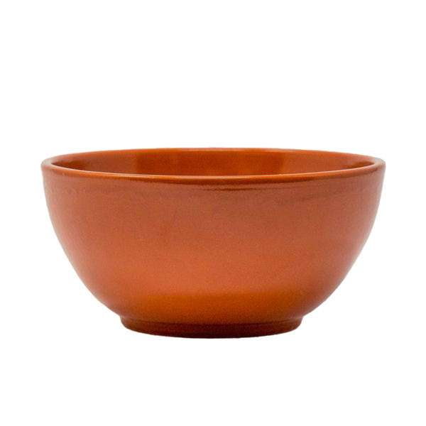BOLES DE LOZA 600 ML Ø 15x7,3 CM MARRÓN ROJIZO CERÁMICA (20 UNID.)