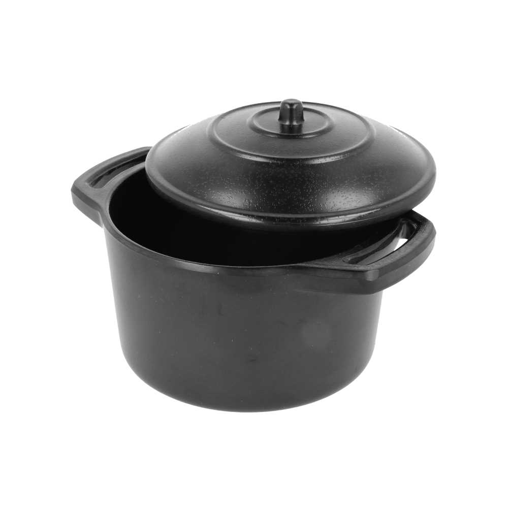 [225.88] MINI CACEROLAS CON ASAS Y TAPA 'ASAMI WARE' 300 ML Ø10,5x6,5 CM NEGRO MELAMINA (12 UNID.)