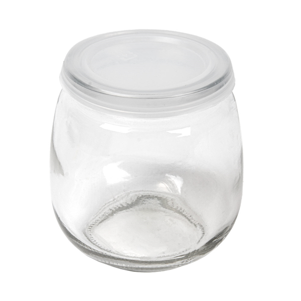 [266.24] Tarro Con Tapa 'Waki Glass' 300 Ml Ø 8,4X8,7 Cm Transparente Cristal (48 Unid.)