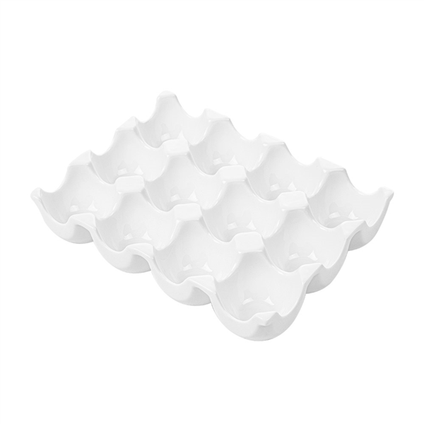 [193.53] Bandejas "12 Huevos" 19,1X14X3,5 Cm Blanco Porcelana (6 Unid.)