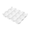 BANDEJAS "12 HUEVOS" 19,1x14x3,5 CM BLANCO PORCELANA (6 UNID.)