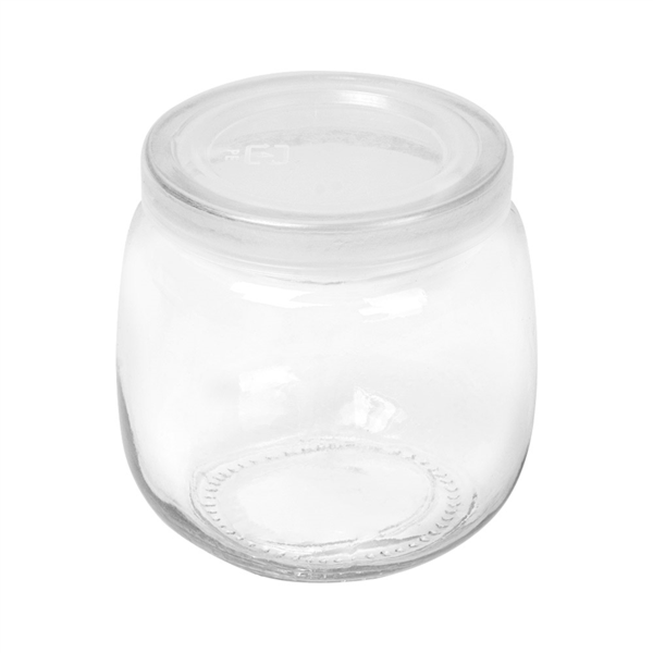 [266.23] TARRO CON TAPA 'WAKI GLASS' 200 ML Ø 7,3x7,3 CM TRANSPARENTE CRISTAL (72 UNID.)