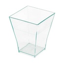 RECIPIENTES APERITIVOS REUTILIZABLES 'BOUQUET' 4,5x4,5x5,5 CM VERDE AGUA PS (576 UNID.)