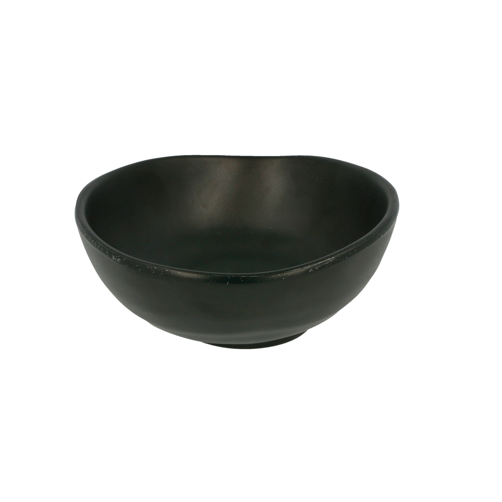[220.09] BOLES 'ASAMI WARE' 17x14x6 CM NEGRO MELAMINA (18 UNID.)