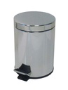 PAPELERA PEDAL ACERO INOXIDABLE BRILLO 3L. SANITARIAS