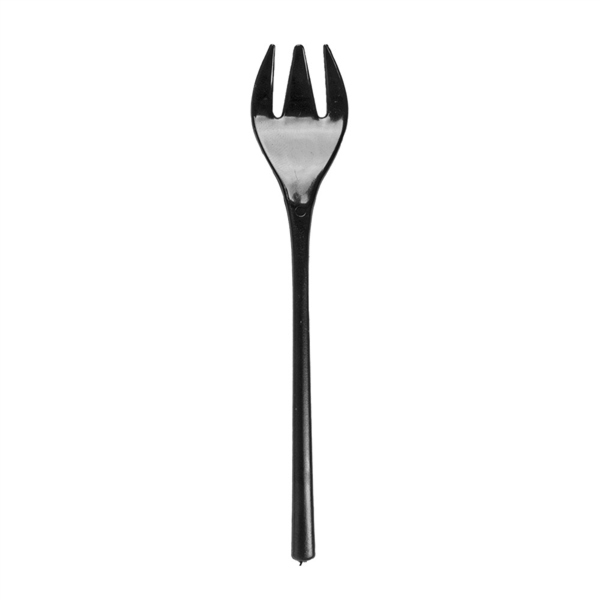 [140.60] MINI TENEDORES REUTILIZABLES 10 CM NEGRO PS (4000 UNID.)