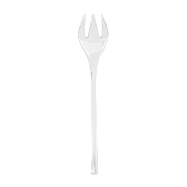 [129.16] Mini Tenedores Reutilizables 10 Cm Transparente Ps (4000 Unid.)