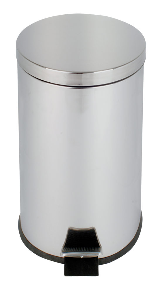 PAPELERA DE PEDAL ACERO INOXIDABLE BRILLO 20L SANITARIAS
