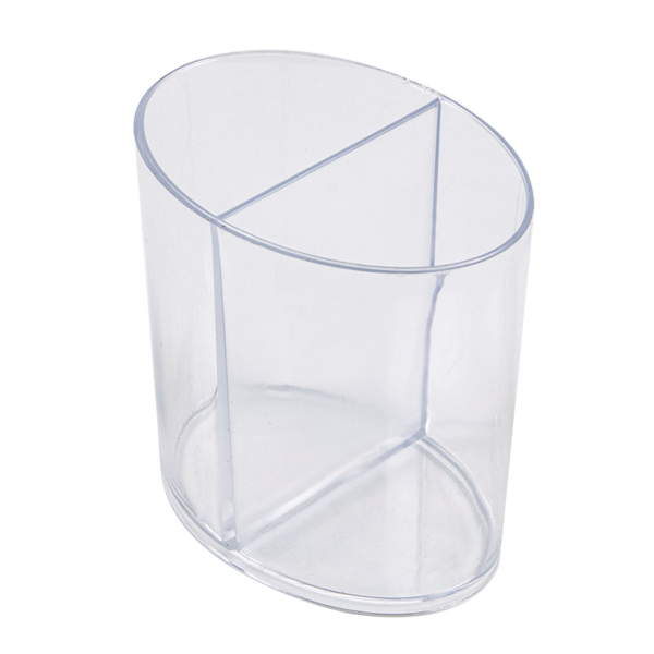 RECIPIENTES INYECTADOS REUTILIZABLES "ELIPSES" 2x60 ML 6,5x4,5x6,5 CM TRANSPARENTE PS (300 UNID.)