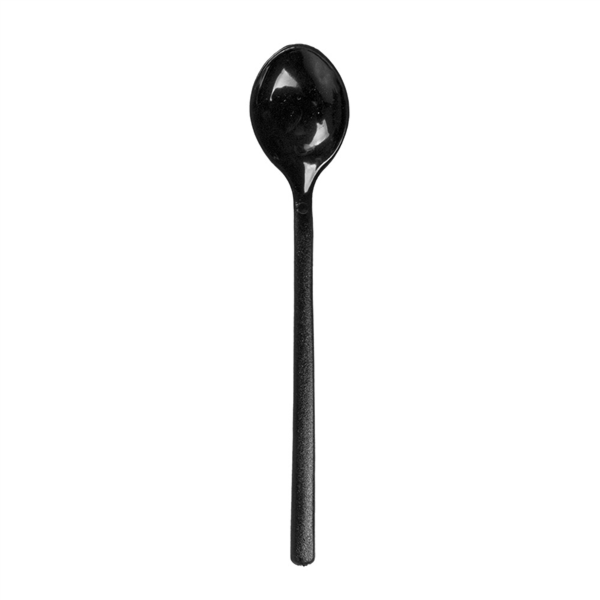 [140.57] MINI CUCHARAS REUTILIZABLES PARA APERITIVOS 10,5 CM NEGRO PS (4000 UNID.)