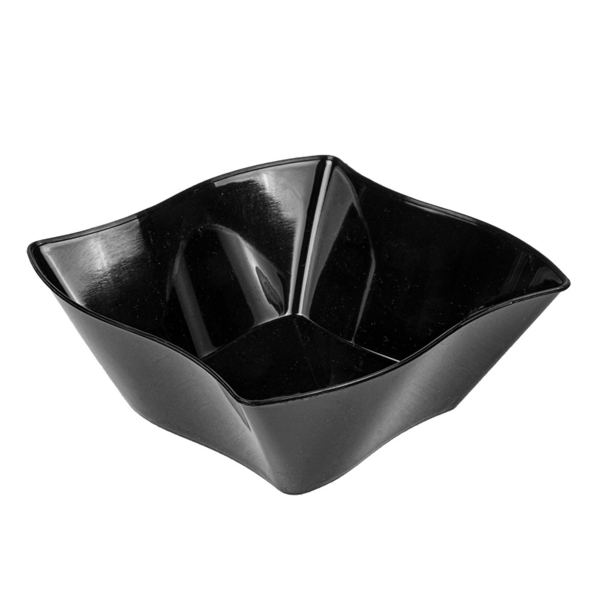 RECIPIENTES REUTILIZABLES APERITIVOS "ESTRELLA" 150 ML 9x9x3,5 CM NEGRO PS (600 UNID.)