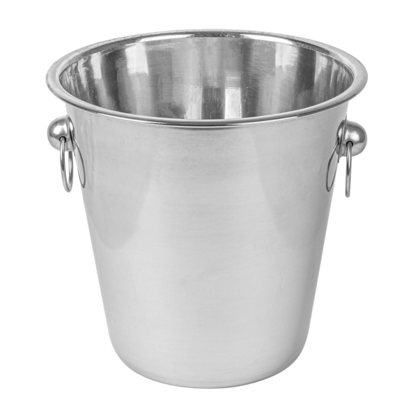 [184.99] Champañera Con Asas Ø 21X21 Cm Plateado Inox (1 Unid.)
