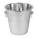 CHAMPAÑERA CON ASAS Ø 21x21 CM PLATEADO INOX (1 UNID.)