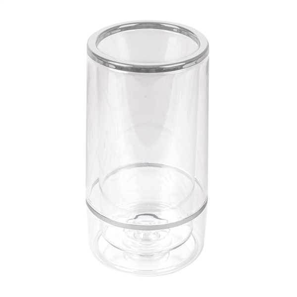 [117.63] Cubitera Vino Ø 12X23 Cm Transparente Acrílico (1 Unid.)